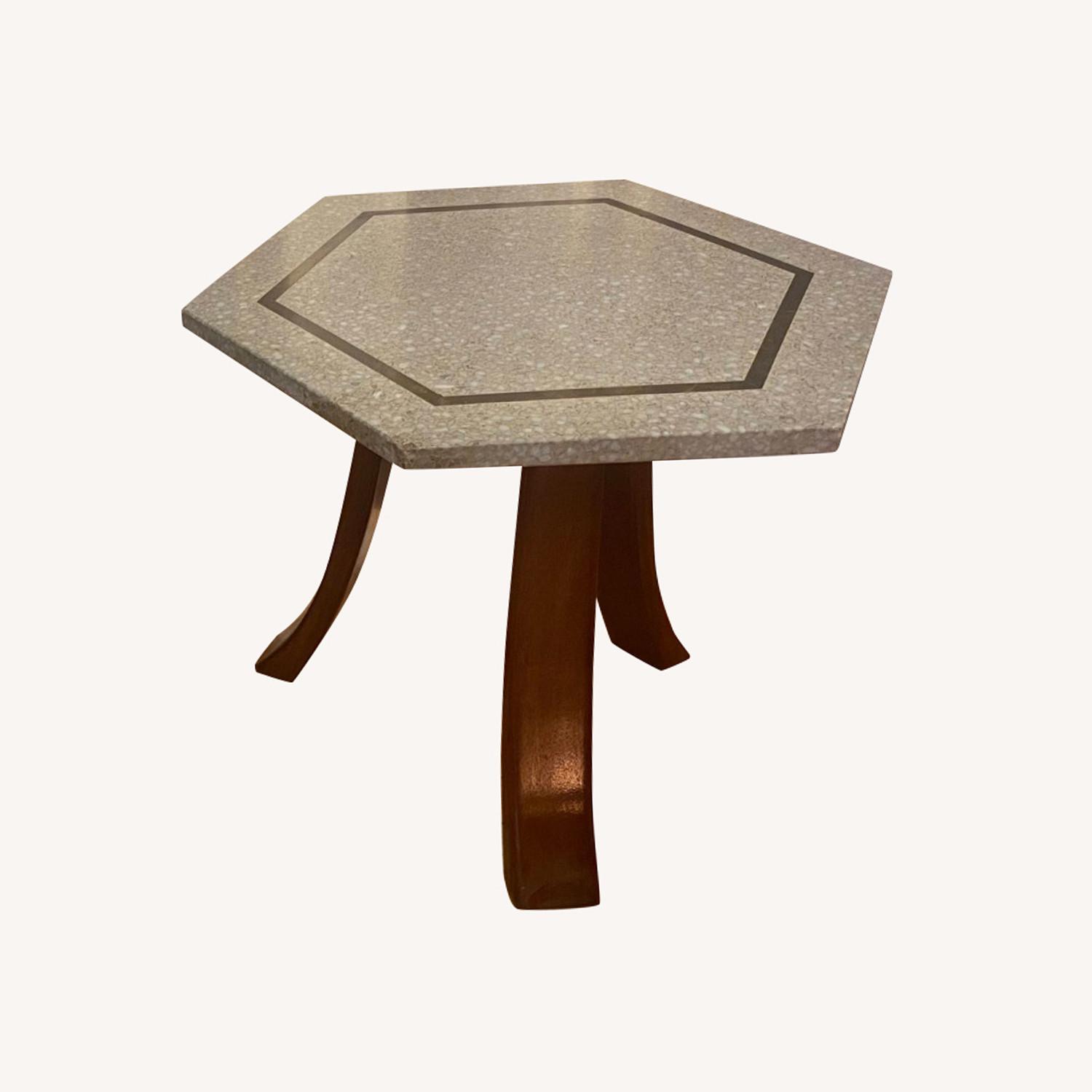 Harvey Probber Hexagon Terrazzo Side Table - image-0