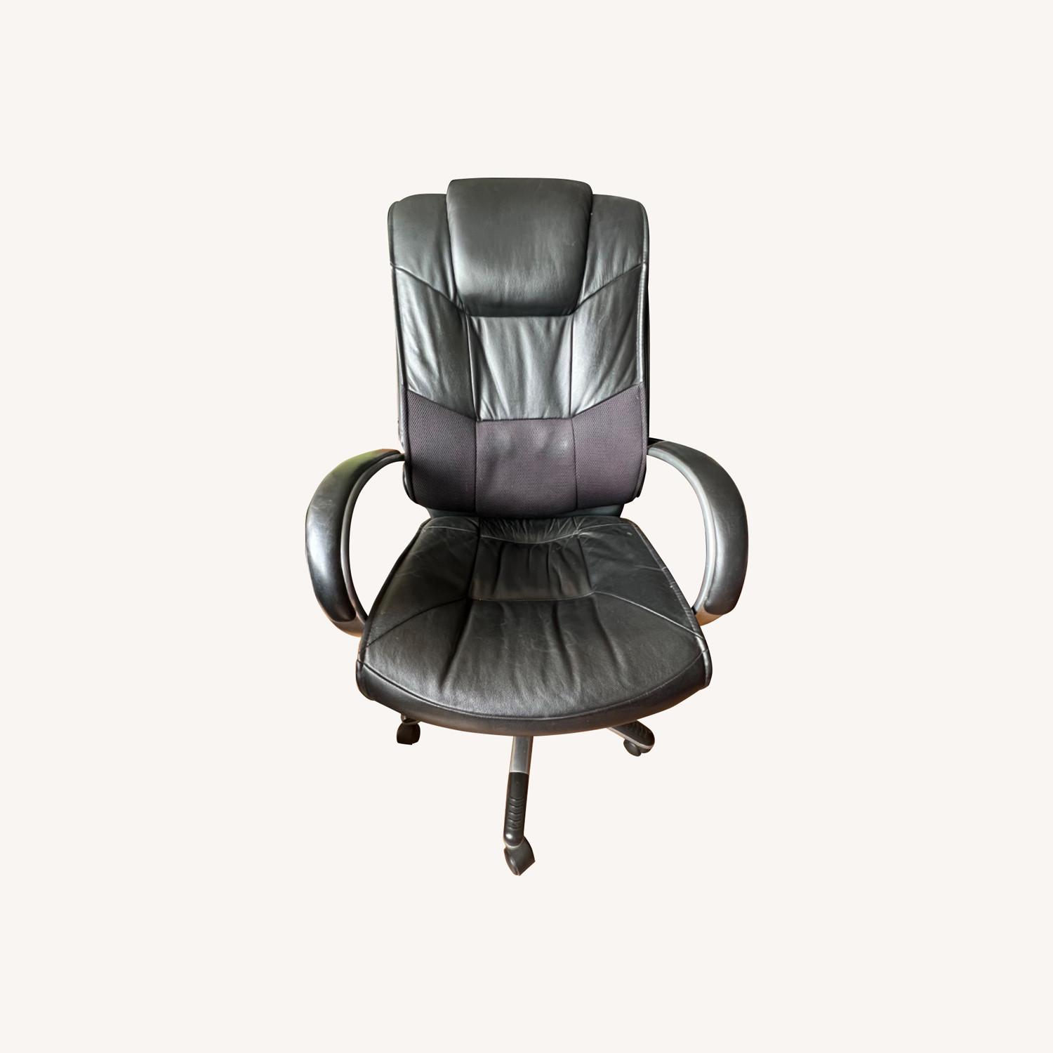 Massage Black Office Leather Chair - image-0