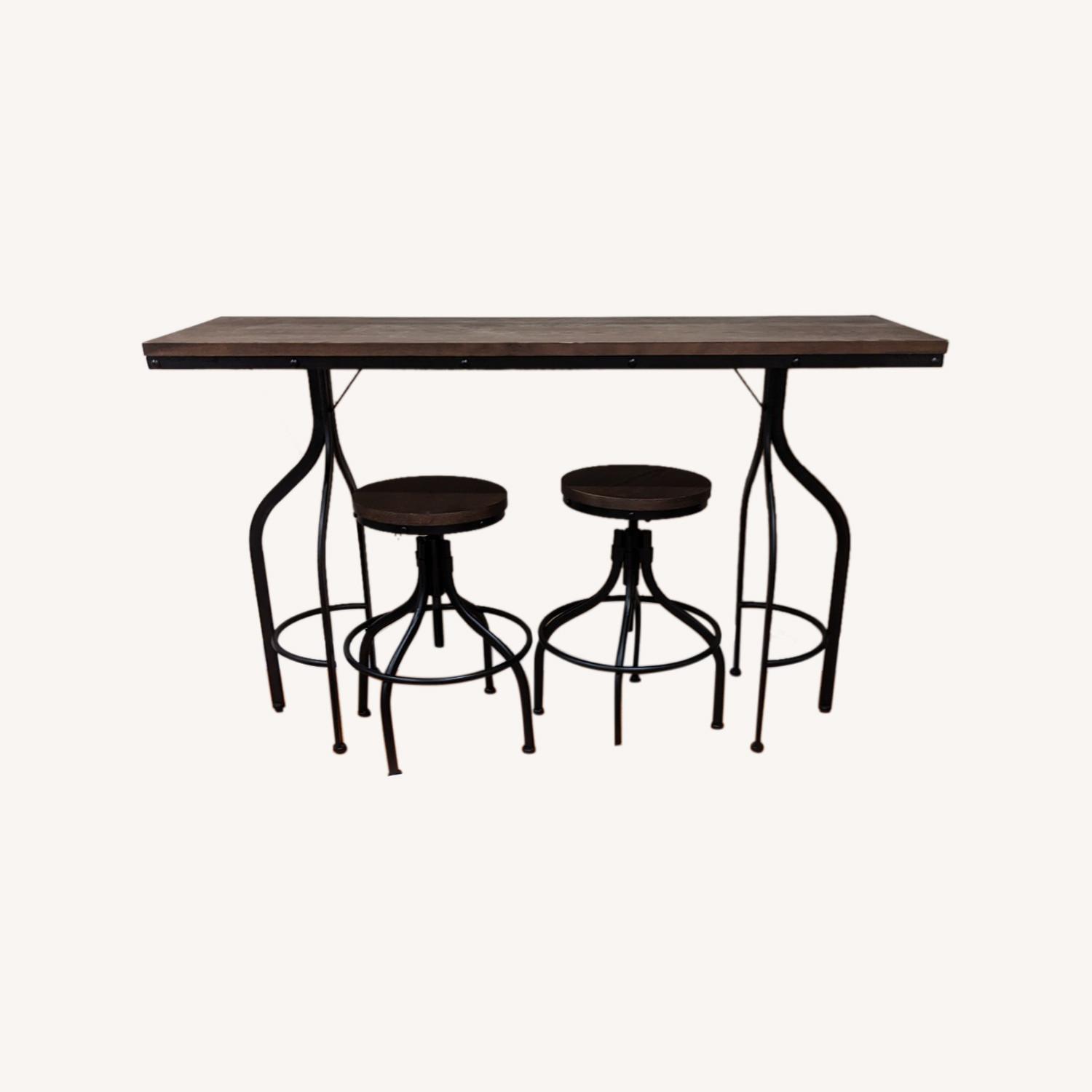 Bar Table and 2 Stools - image-0