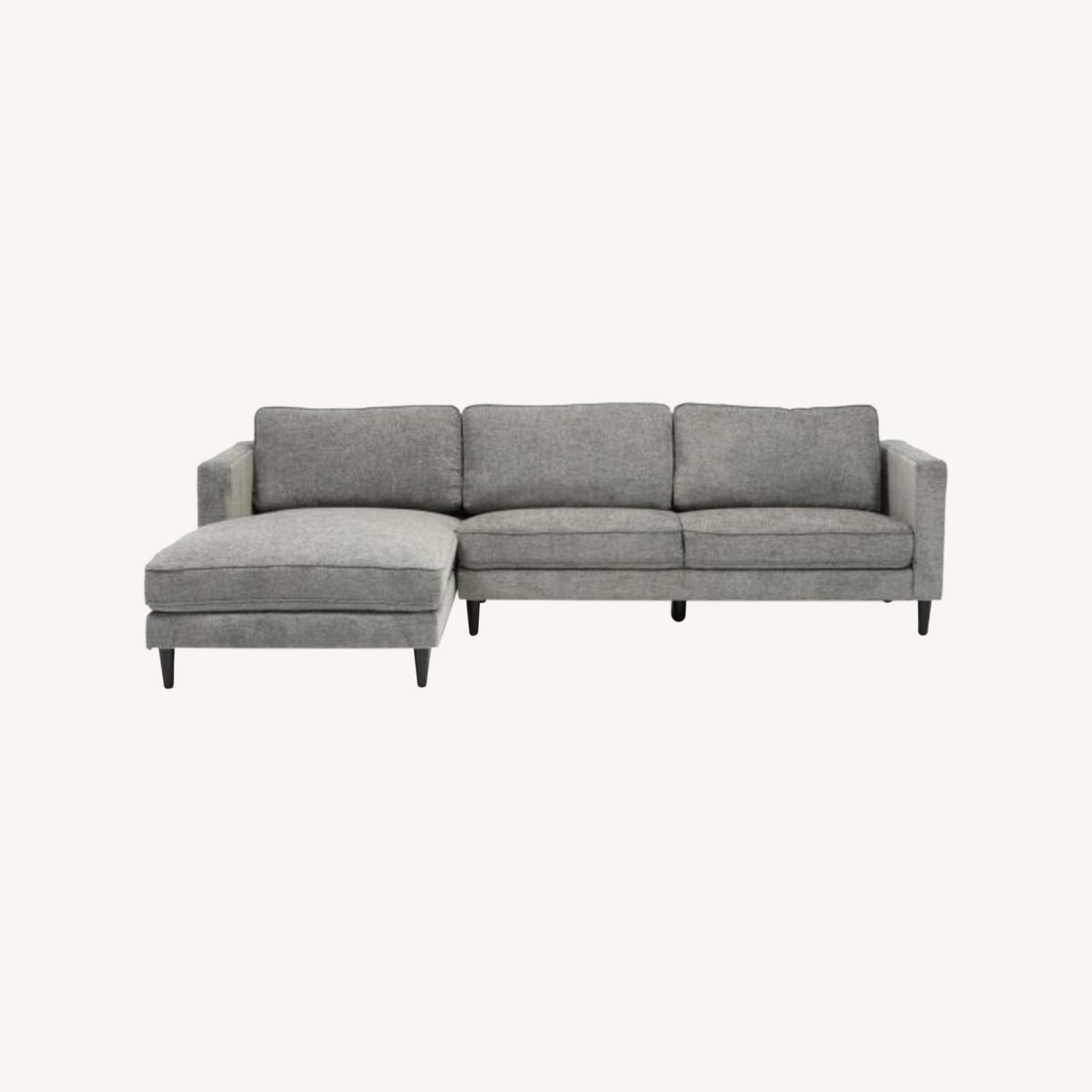 Grey 2 piece Section Sofa With Chaise - image-0