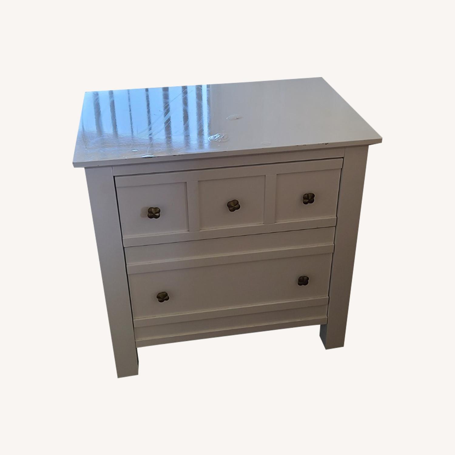 Pottery Barn White Nightstand Set - image-0