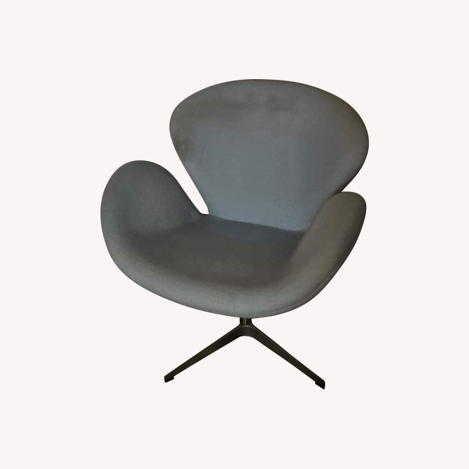 Design Within Reach Baby Blue Swan Chair - image-0