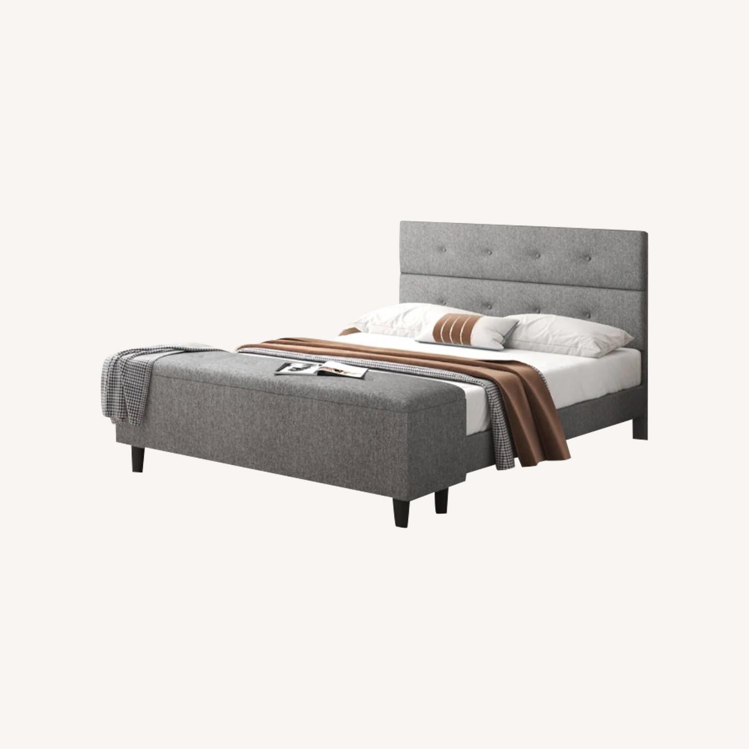 Wayfair Dark Grey Storage Bed - image-0