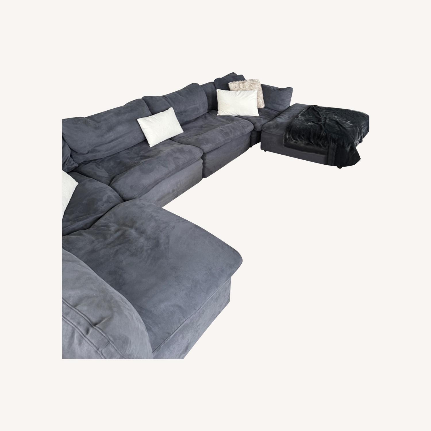 6 piece Cloud Dupe Sectional Couch AptDeco