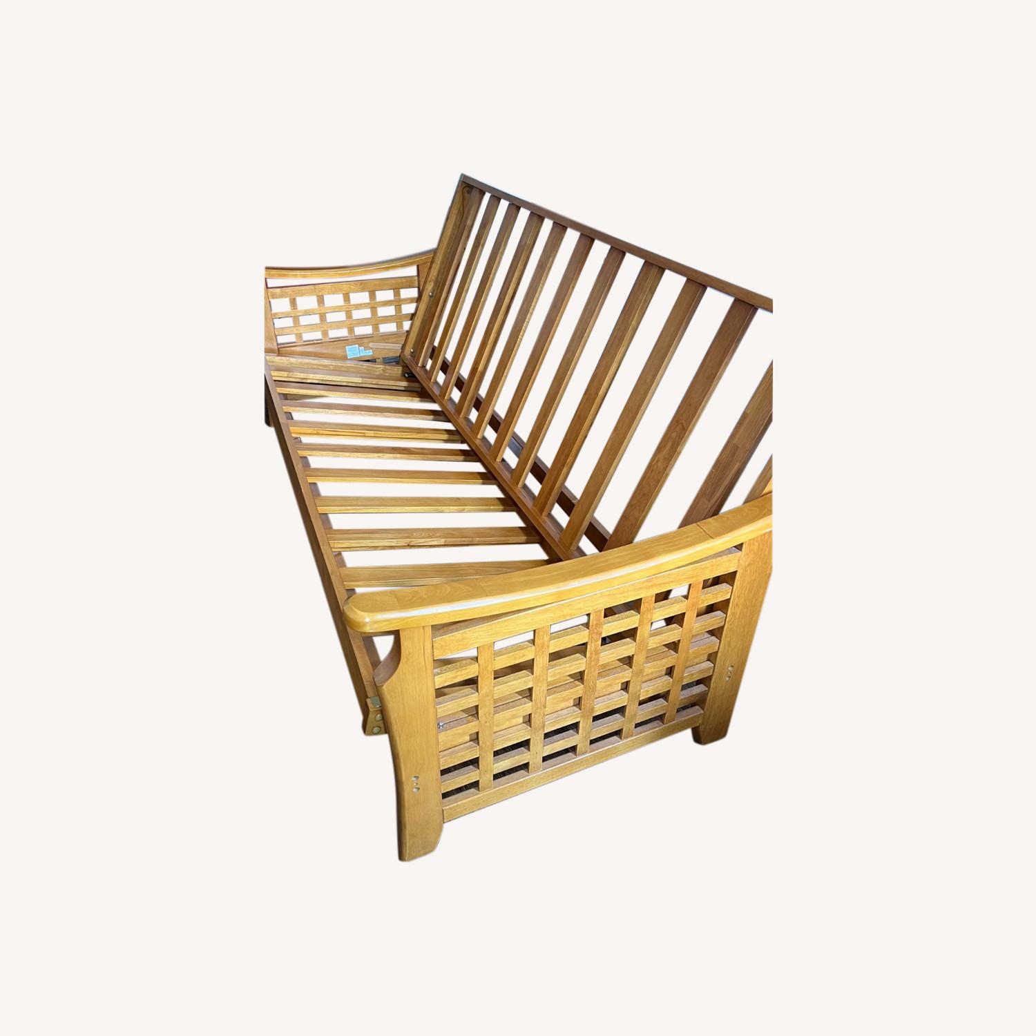 Manila Medium Oak Futon Set - image-0