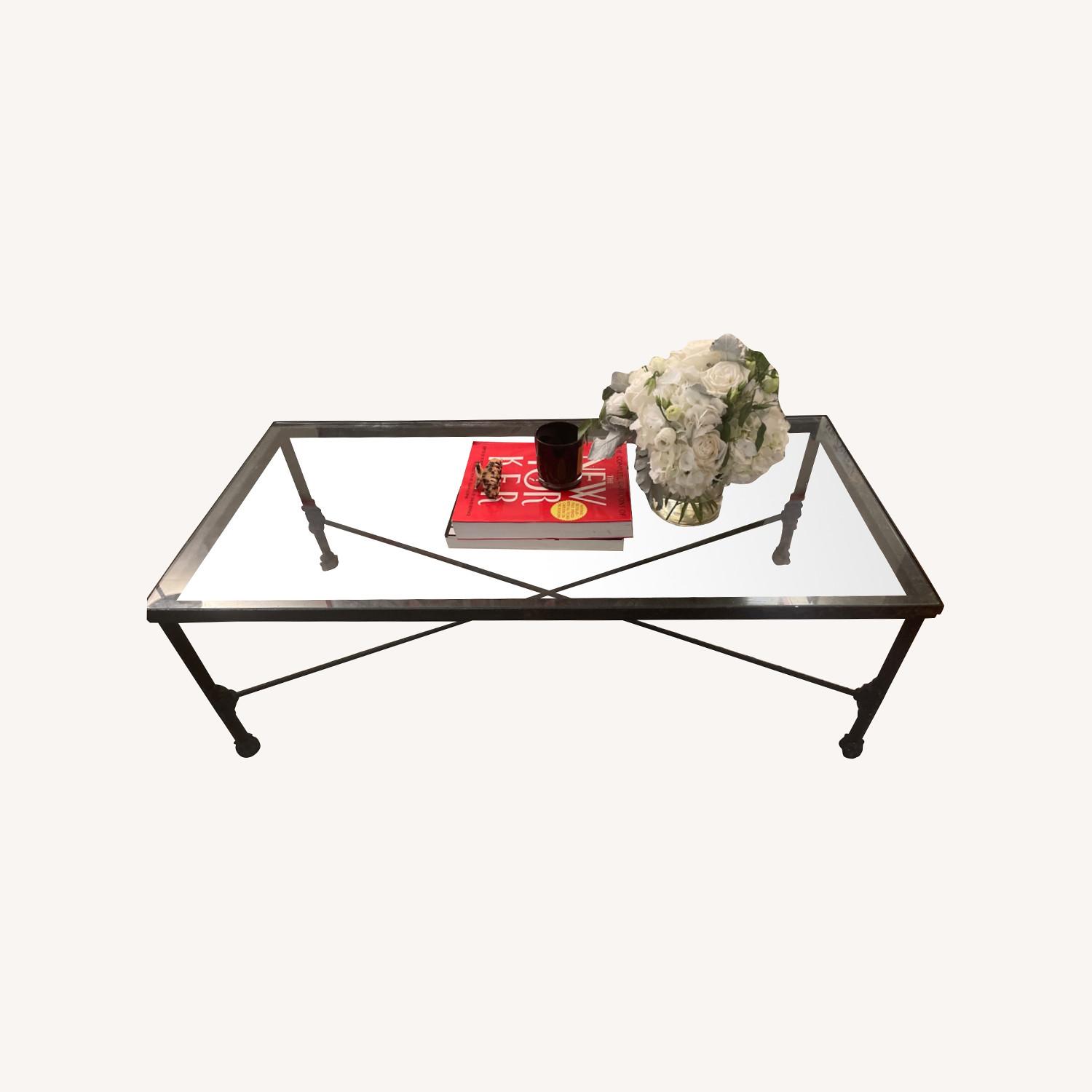 Antique Wrought Iron Coffee Table - image-0