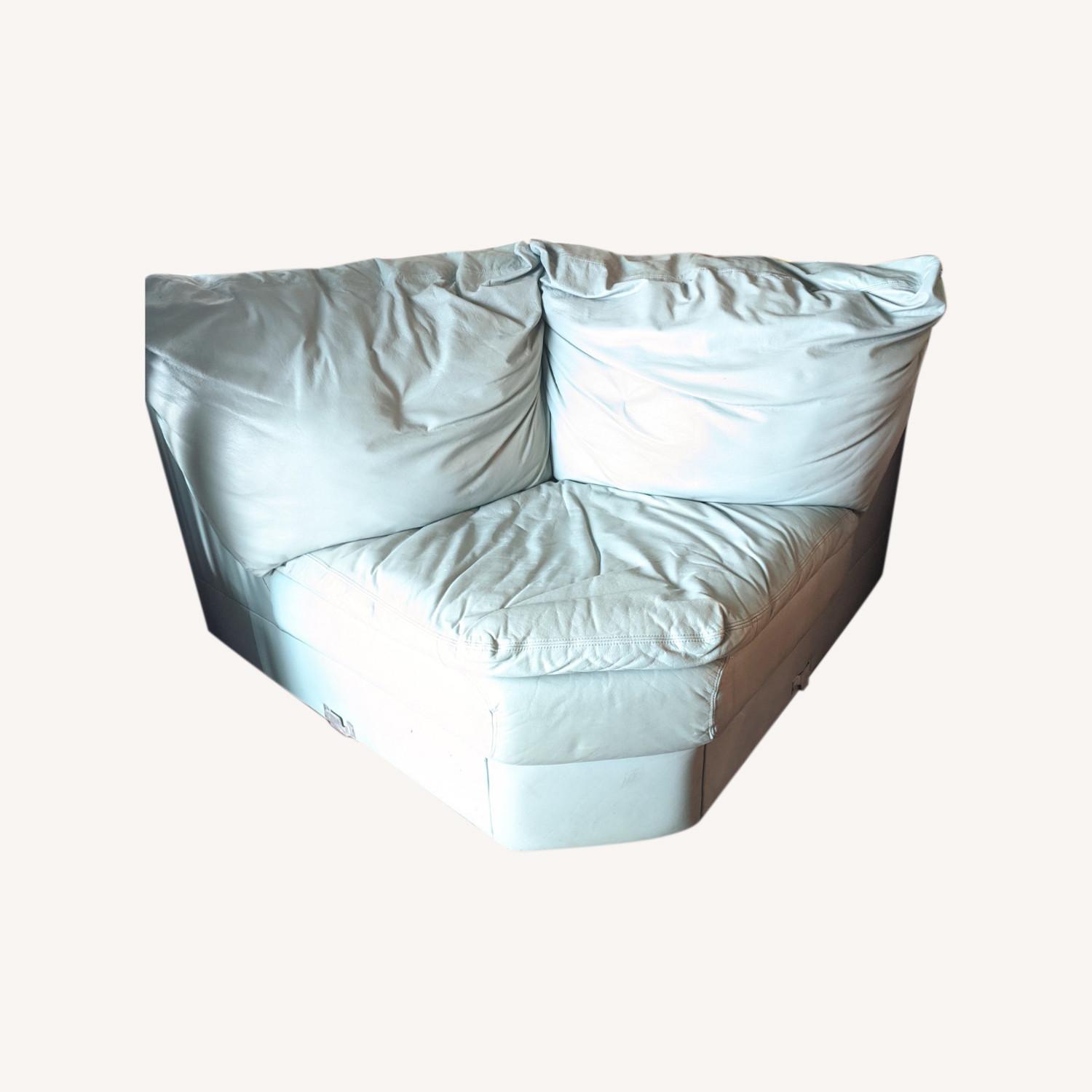 Leather Angle Couch - image-0