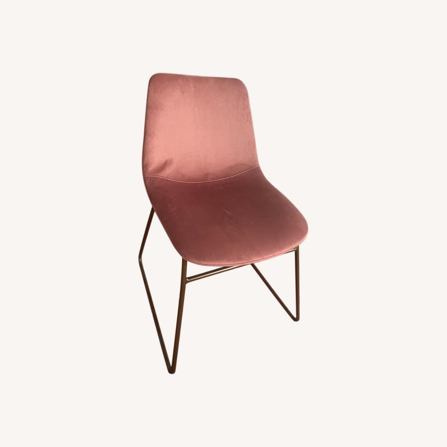Wayfair Dusty Rose Pink Suede Chair - image-0