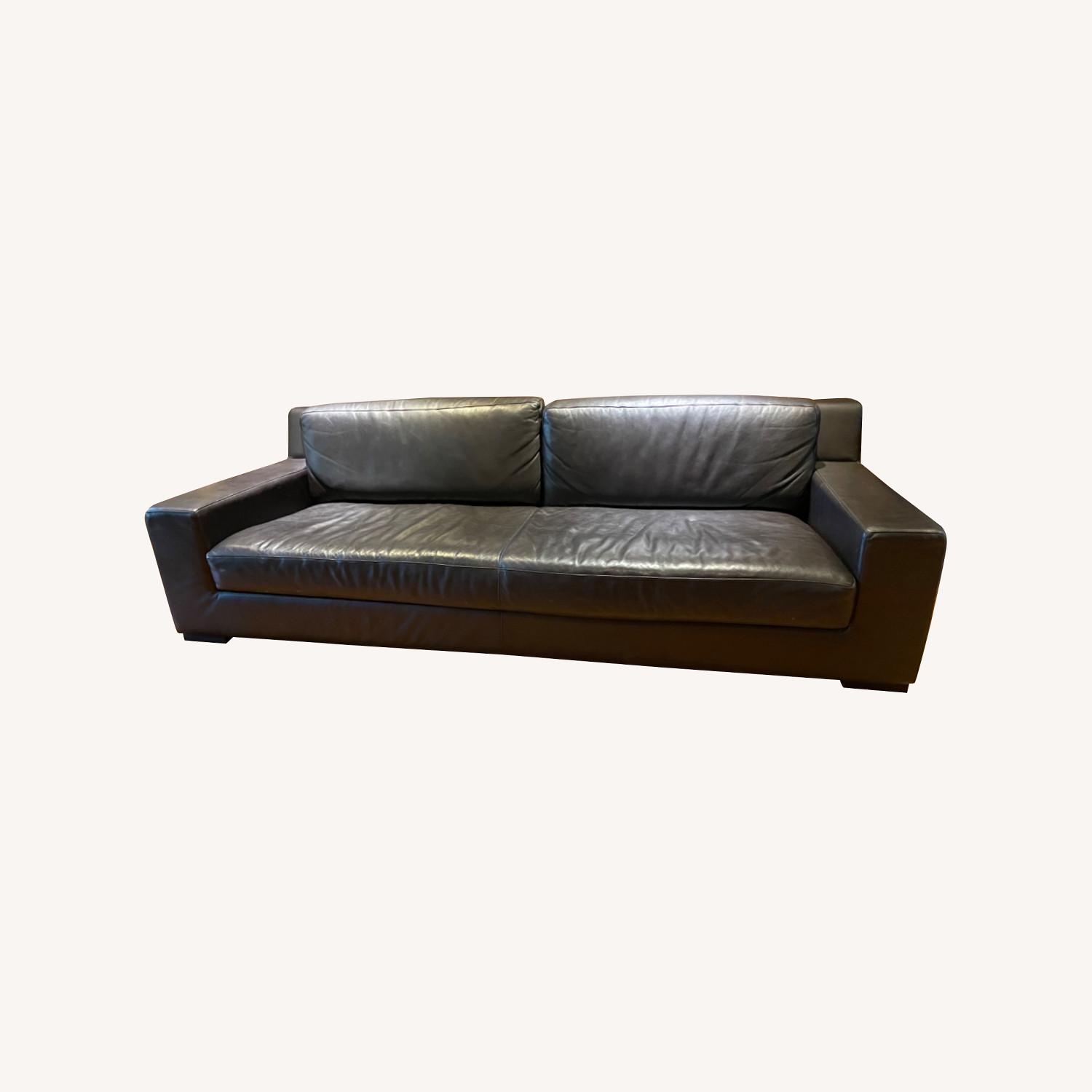 Restoration Hardware 3+ Seater Leather Sofa - image-0