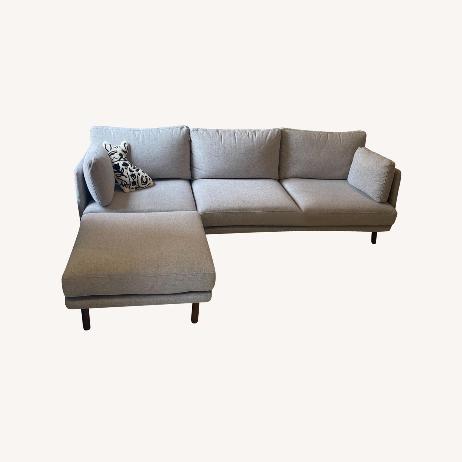 Burrow Modular Light Grey Sectional (Left + Right) AptDeco