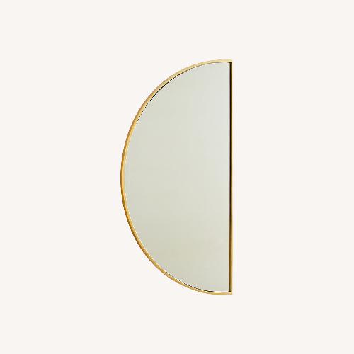 West Elm Cateye Metal Wall Mirror, Antique Brass AptDeco