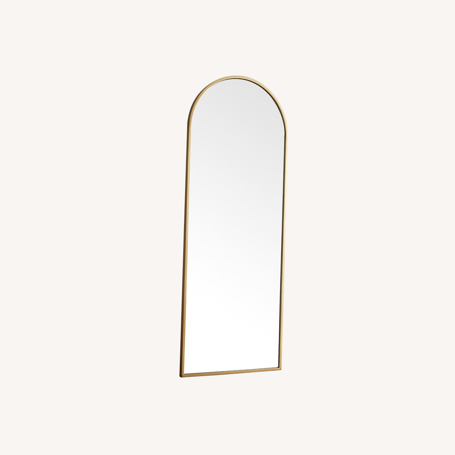 West Elm Metal Frame Arched Floor Mirror AptDeco