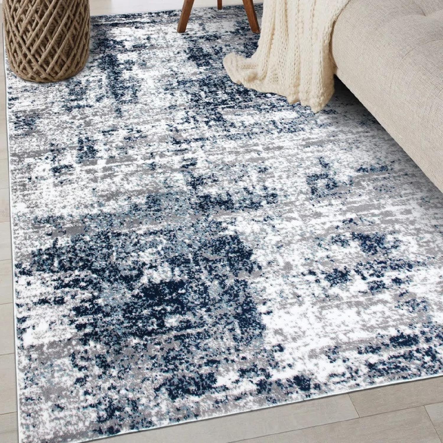 Wayfair 7'10" by 10' Blue/Grey/White Rug - image-4