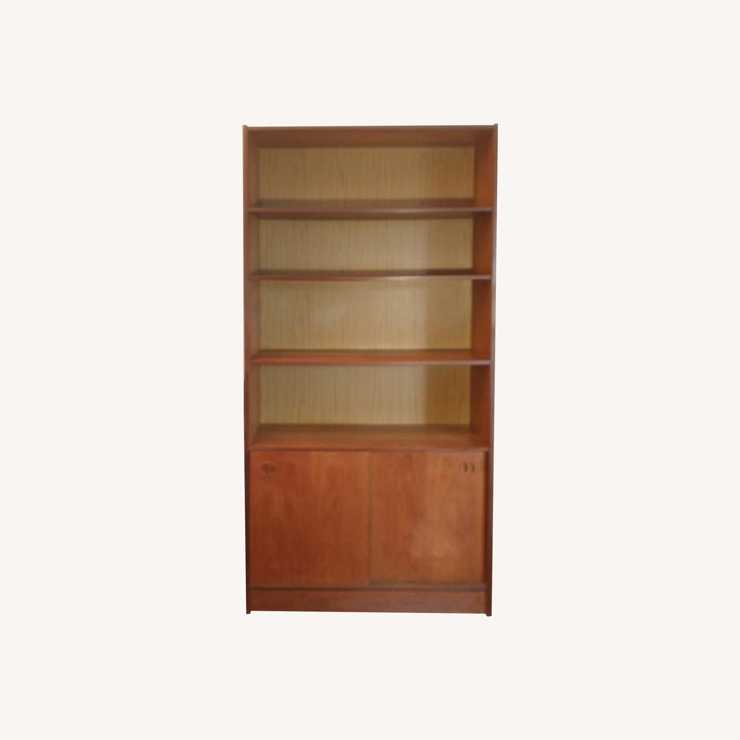 Danish Modern Tall Teak Bookcase - image-0