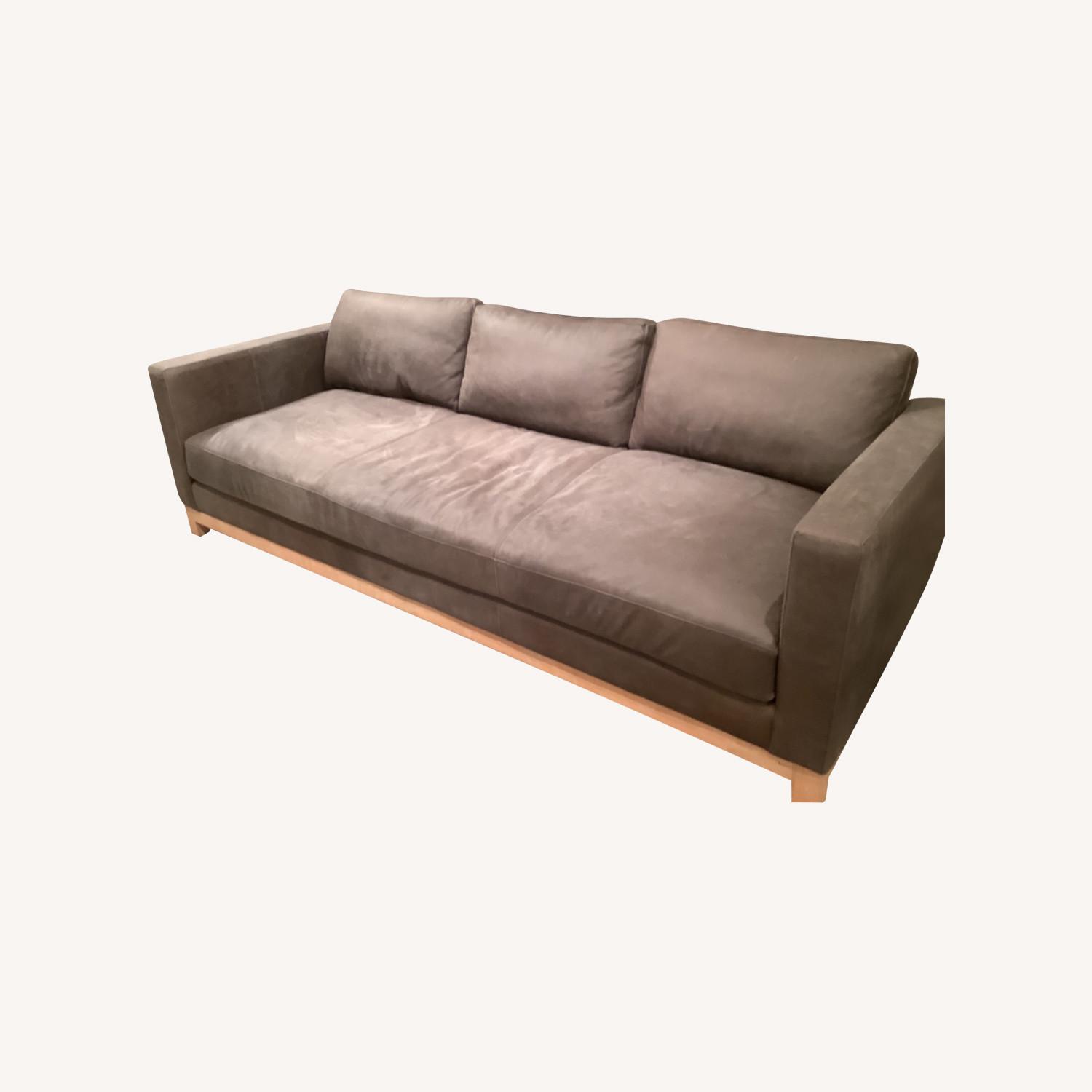 Pottery Barn Jake Leather Sofa AptDeco
