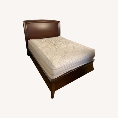 Queen Wooden Bed With Storage, Bookshelf & Lights AptDeco