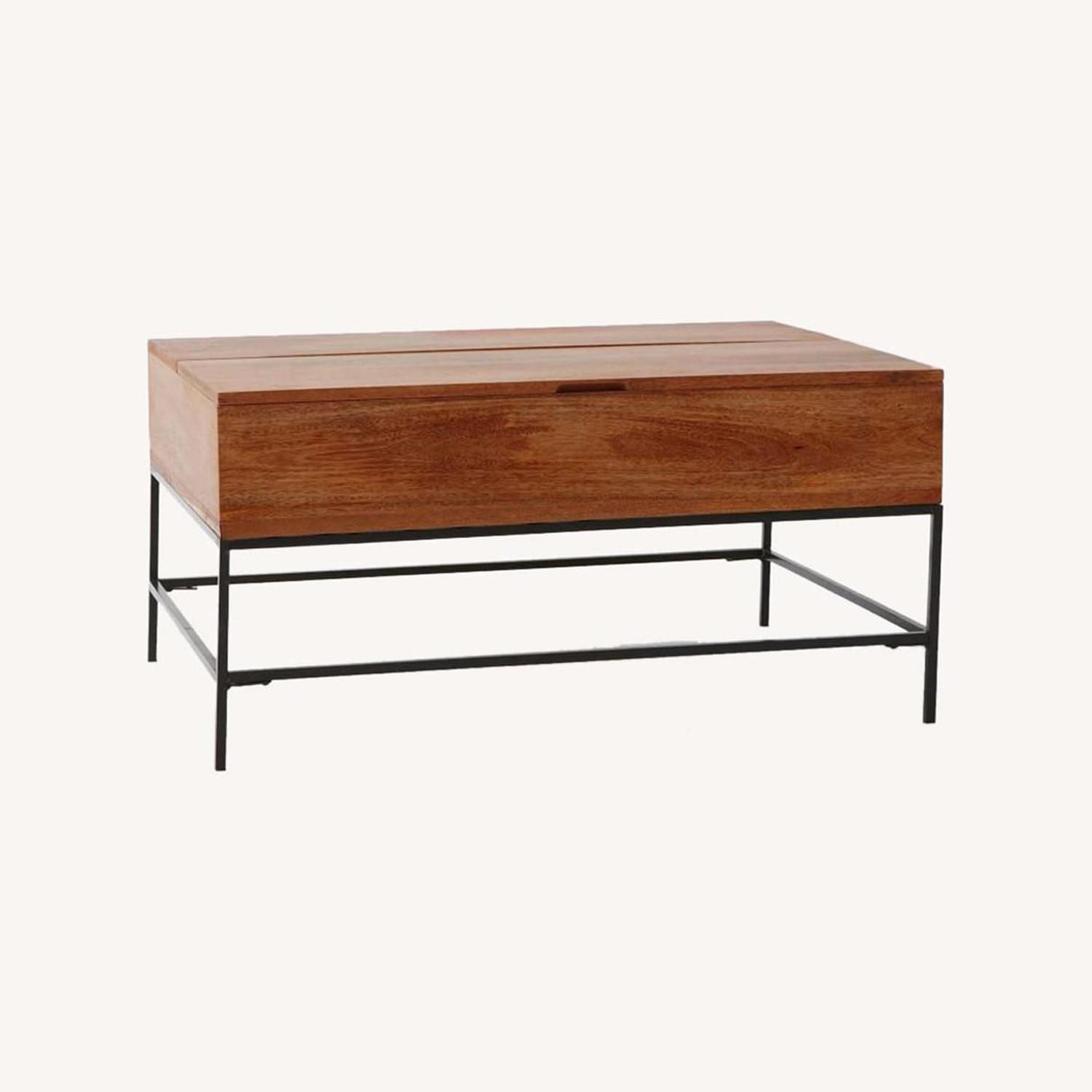West Elm Industrial Storage PopUp Coffee Table AptDeco