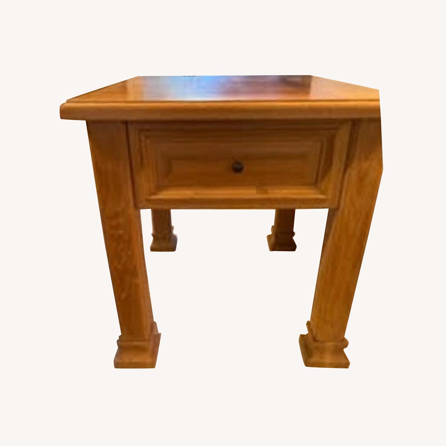 Single Drawer End Table in Natural Oak - image-0