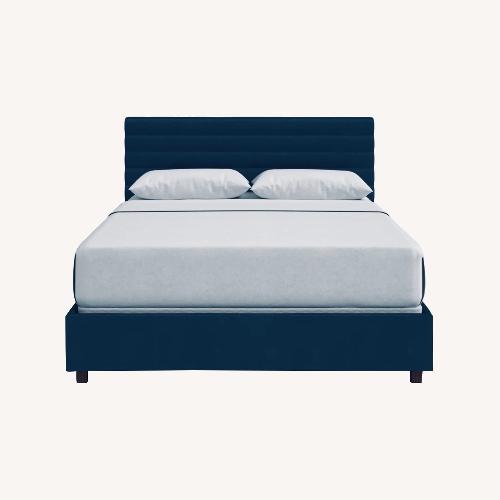 Walnut Modern Bed Frame AptDeco