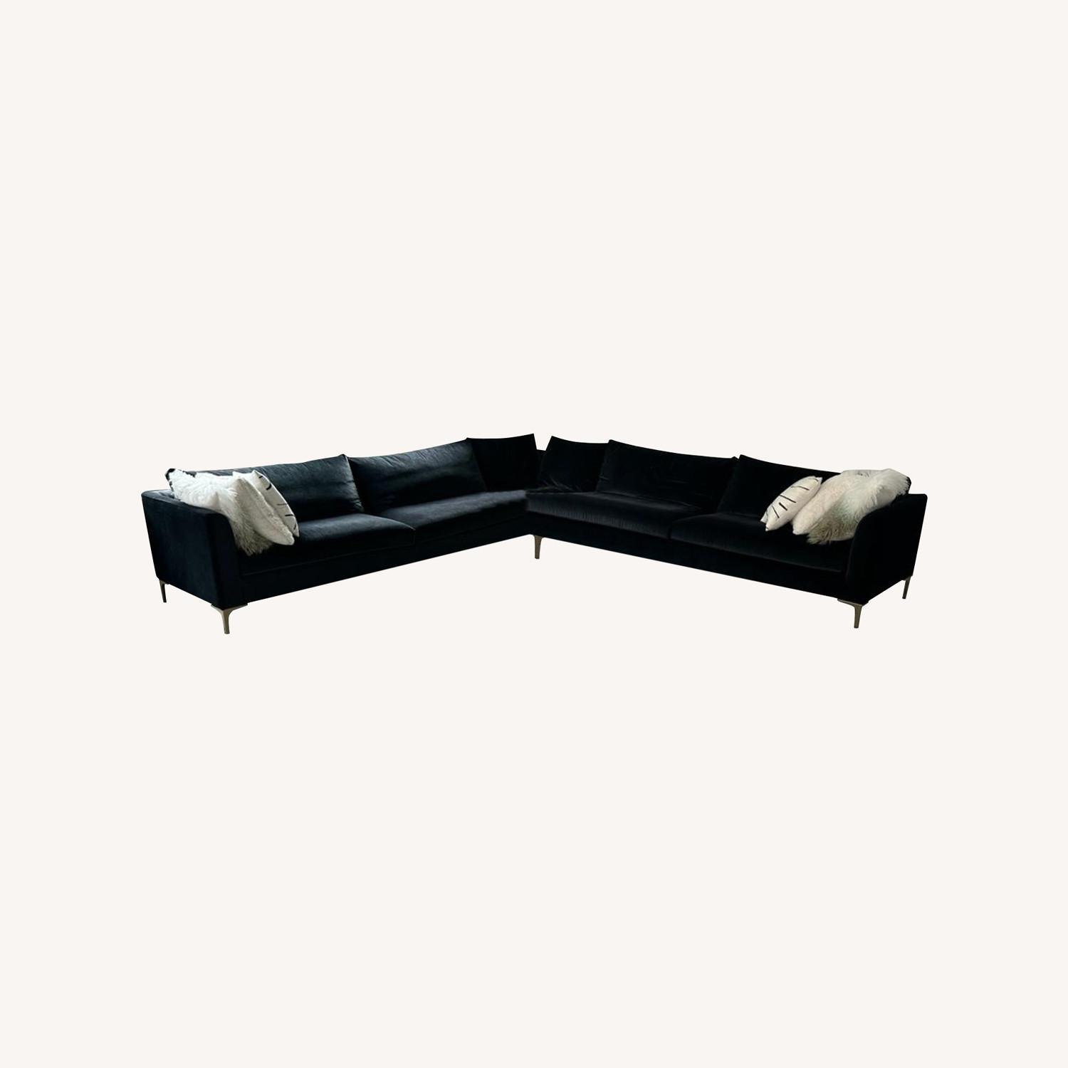 Interior Define Owens Performance Velvet Sofa Sectional AptDeco