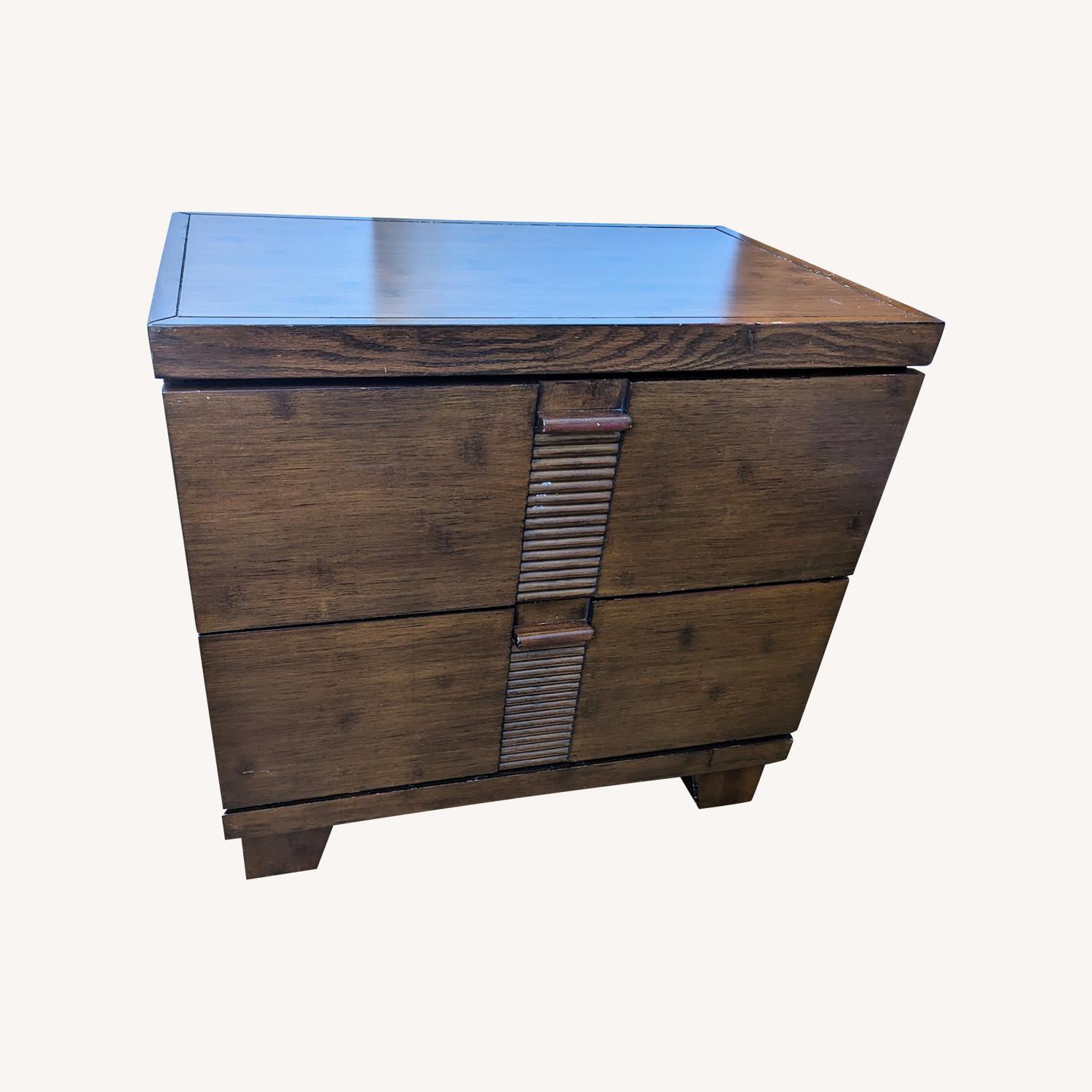 Cort Furniture Nightstand, Dark Wwood AptDeco