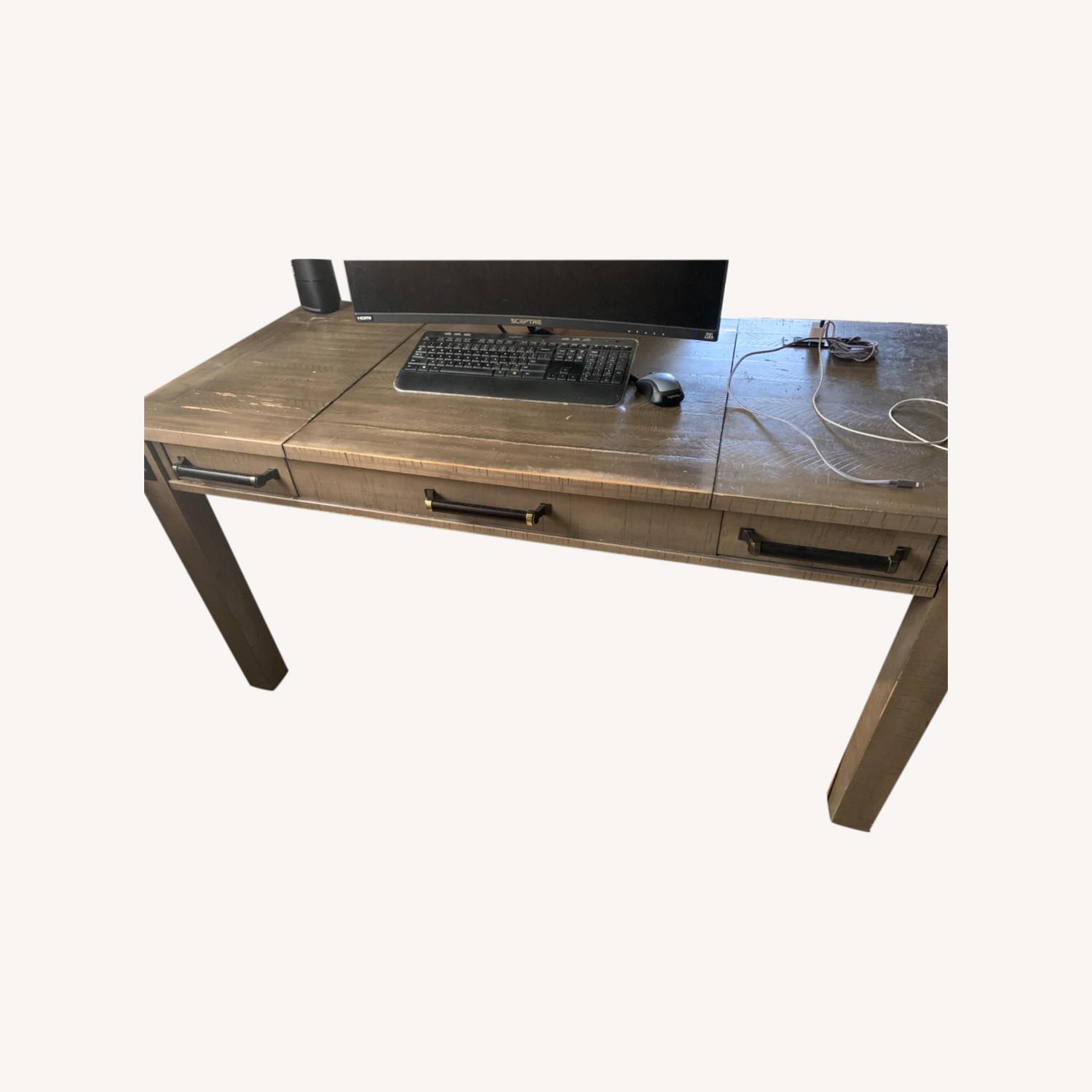 Ashley Aldwin 62" Home Office Lift Top Desk with USB Char AptDeco