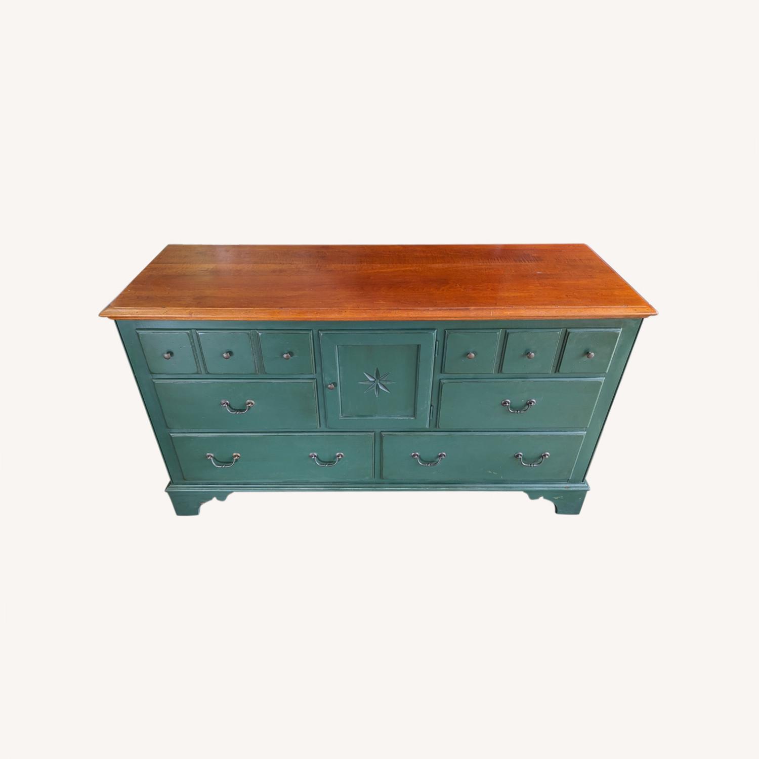 Ethan Allen Green Dresser - image-0