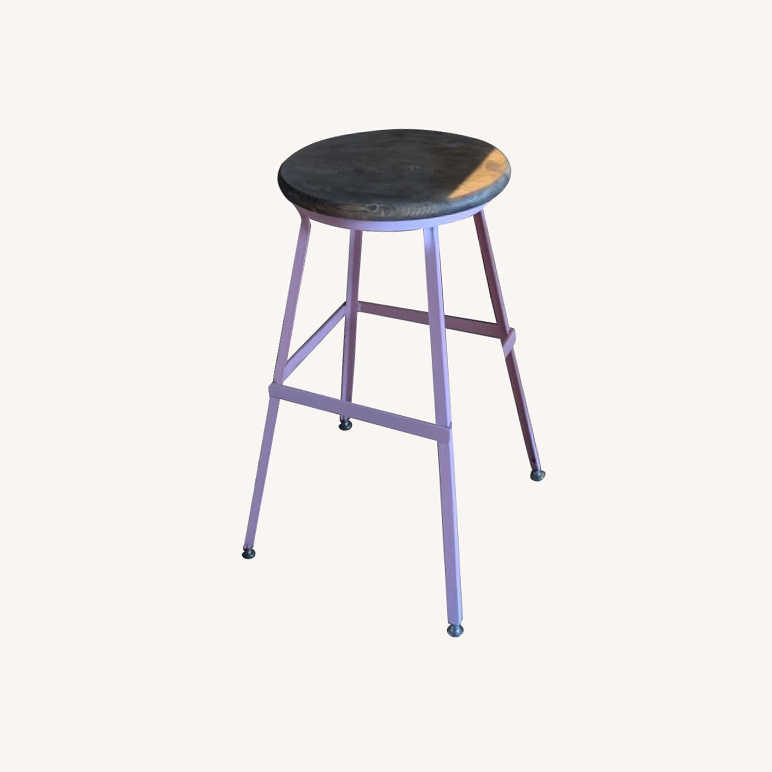 Custom Pink Bar Stools Set of 3 - image-0