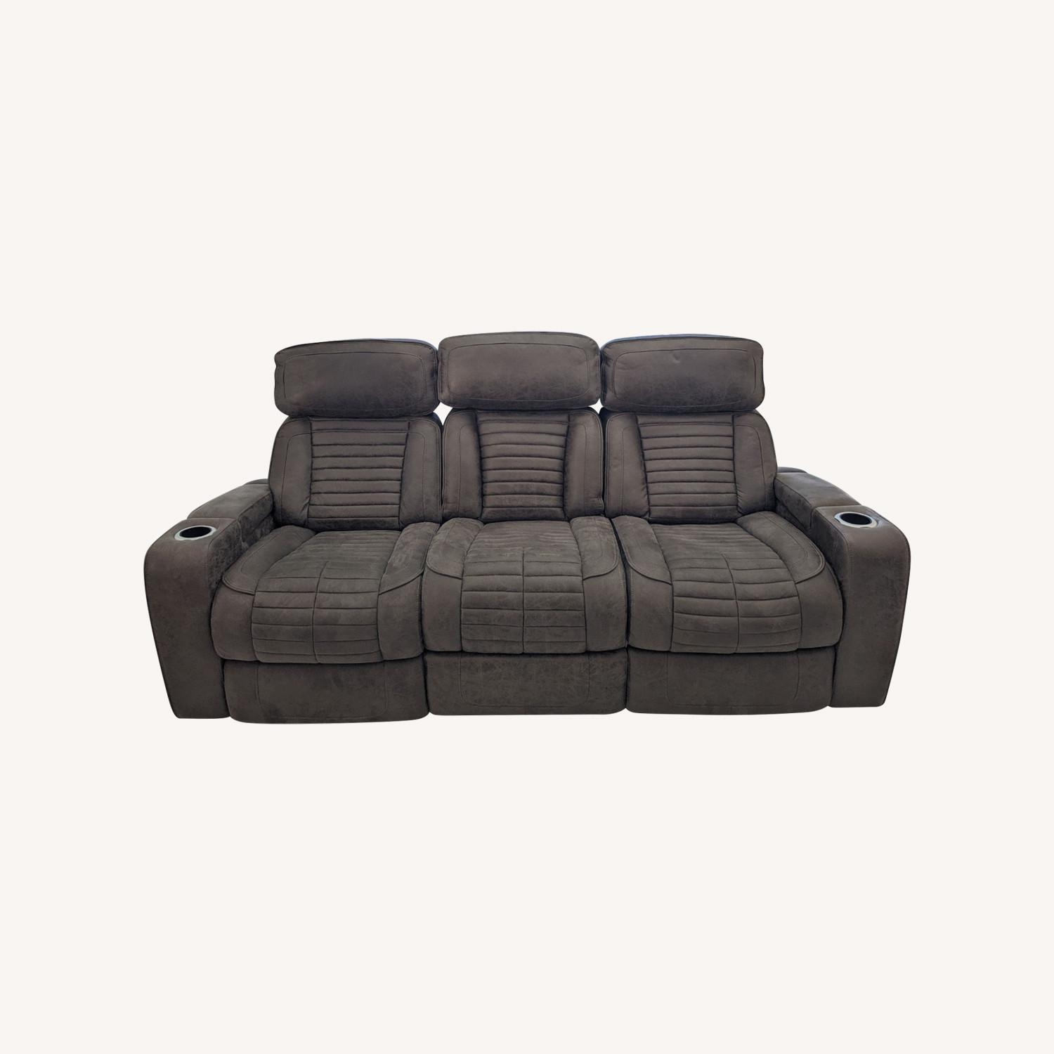Voyager Power Reclining Sofa With Drop Down Table - image-0