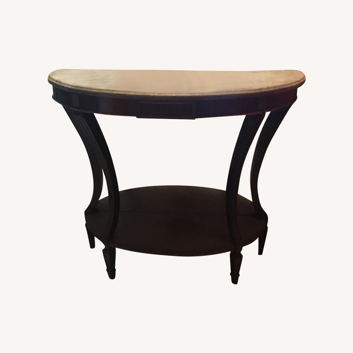 Marble Top Wood with Mirror Back - image-0