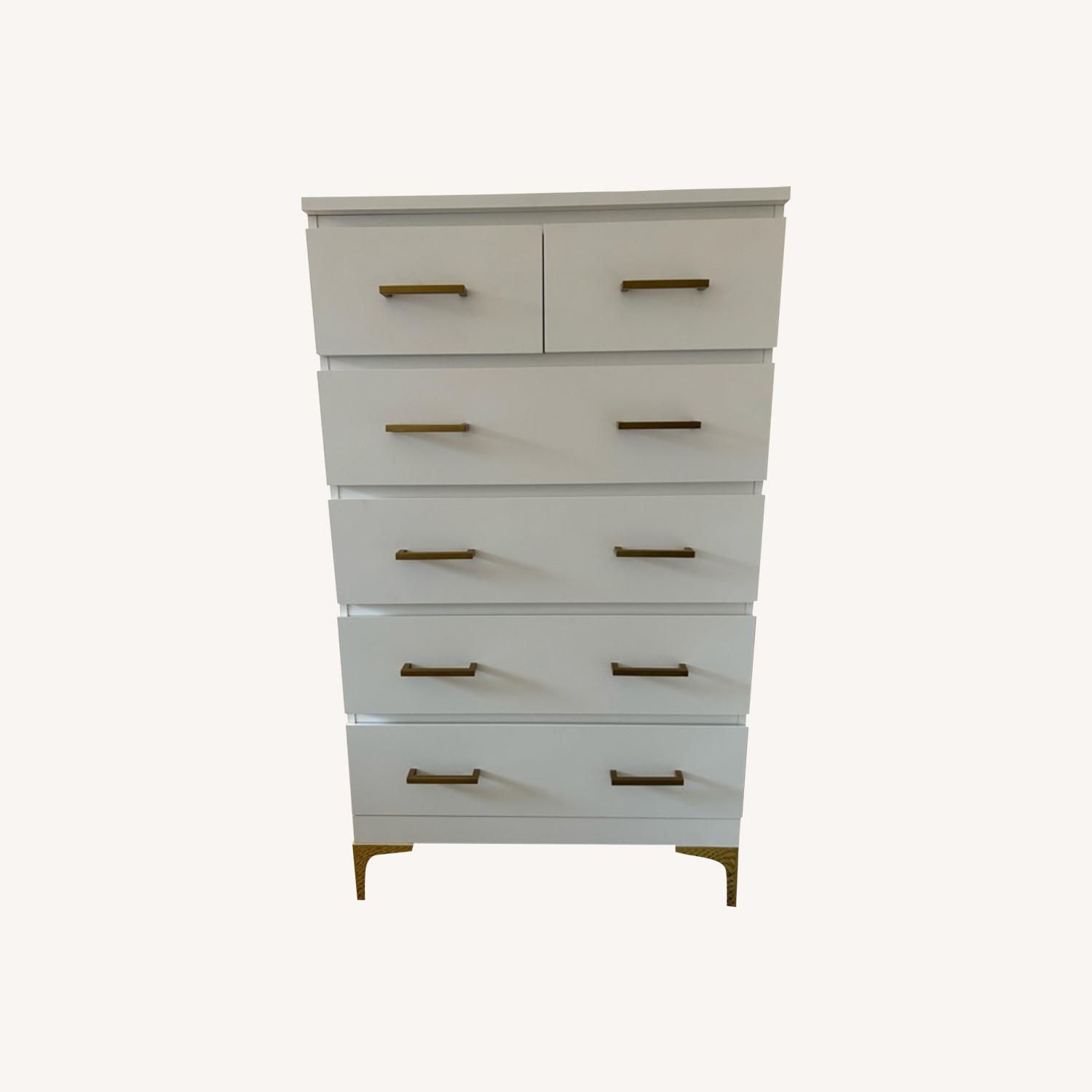 IKEA Malm Dresser Gold Legs and Handles AptDeco