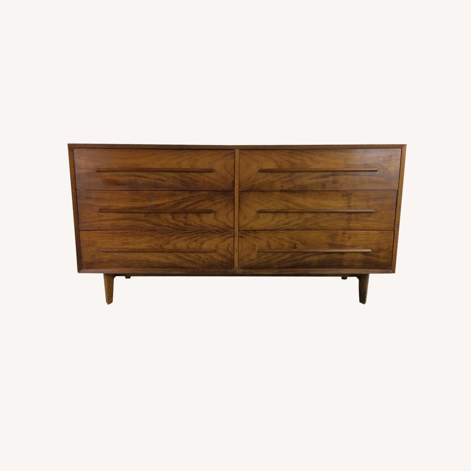 Mid Century 6 Drawer Lowboy Dresser by Widdicomb - image-0