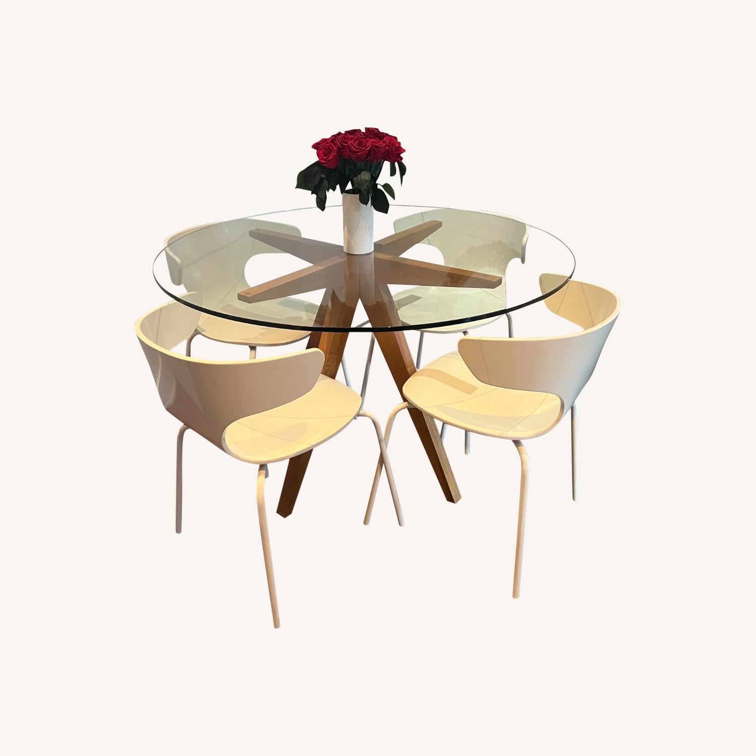 Mid Century Modern Table & West Elm Wrap Chairs AptDeco