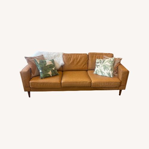 Feather Stanton Leather Sofa AptDeco