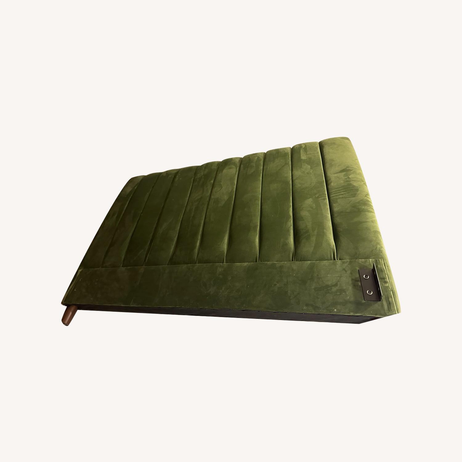 Joybird Green Velvet Bed - image-0