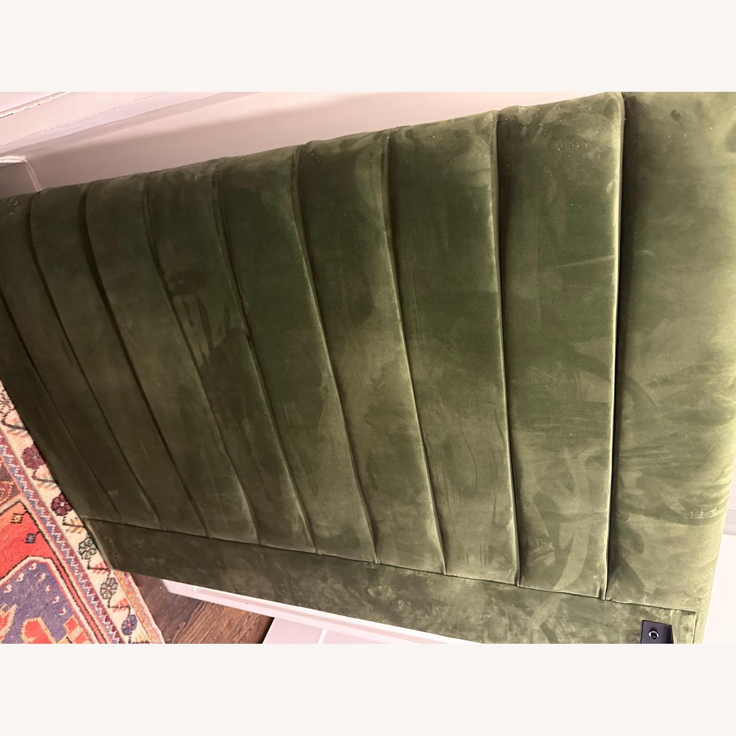 Joybird Green Velvet Bed - image-2
