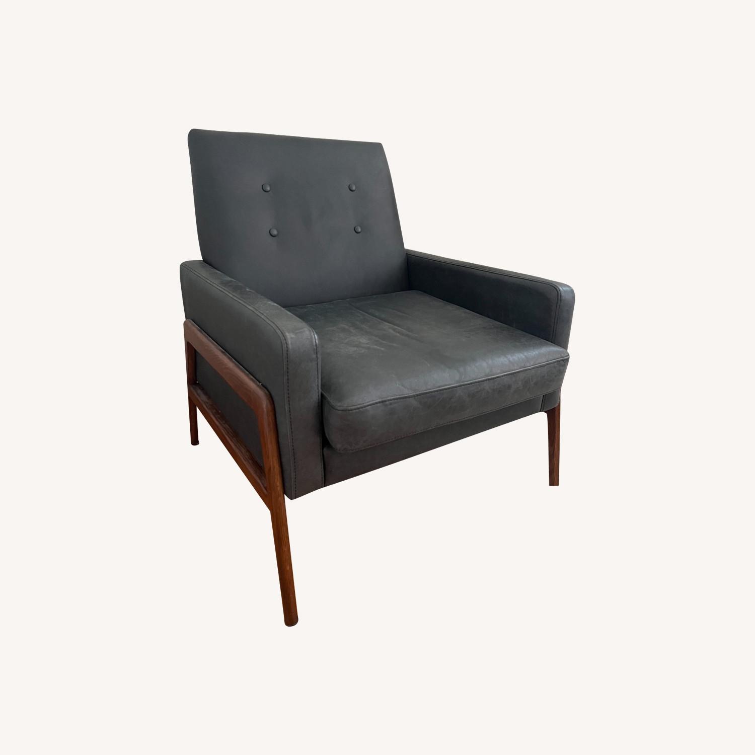 Article Black Leather Accent Chair - image-0