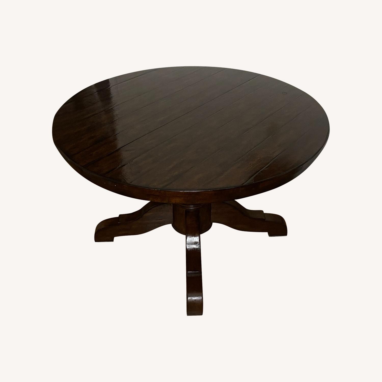 Pottery Barn Rustic Round Dining Table - image-0