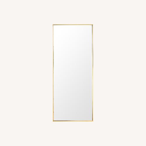 West Elm Cateye Metal Wall Mirror, Antique Brass AptDeco