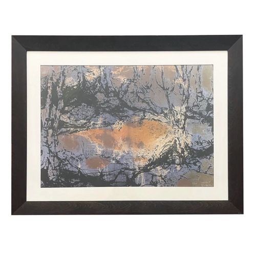 Used Vintage Original Abstract Lithograph Modern for sale on AptDeco