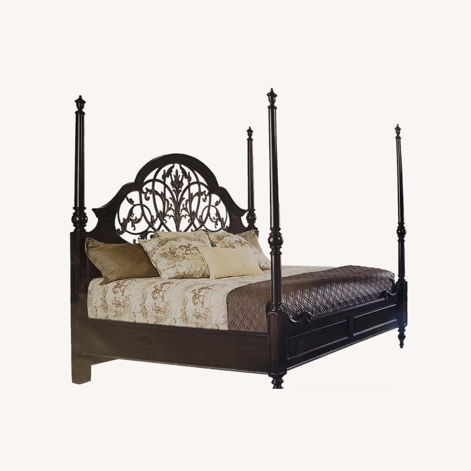 Espresso Wood Queen Bedframe AptDeco