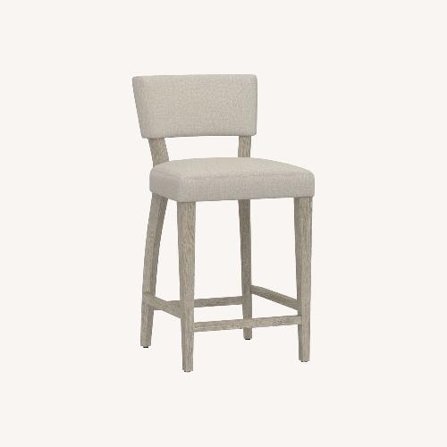 Two Light Grey Target Counter Stools AptDeco