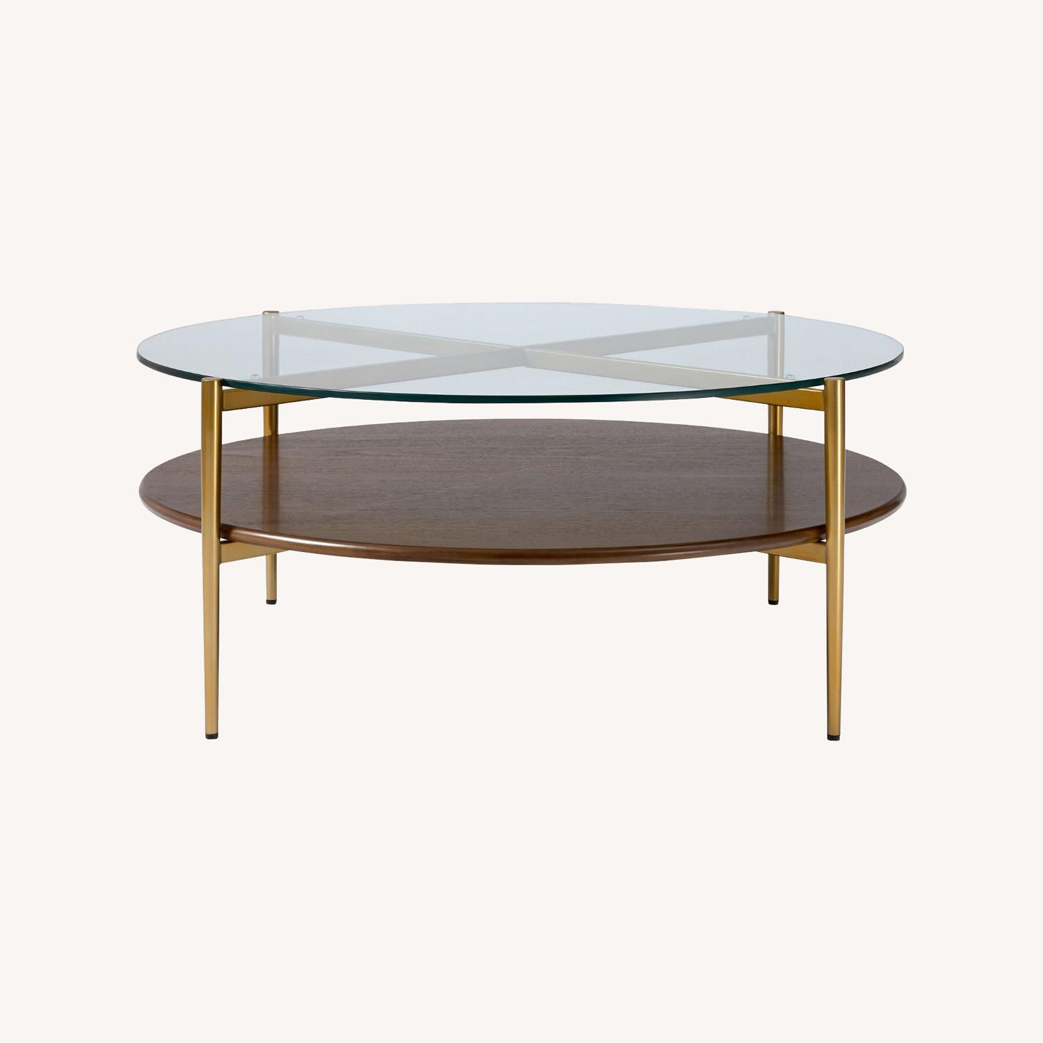 West Elm Art Display Round Coffee Table - image-0