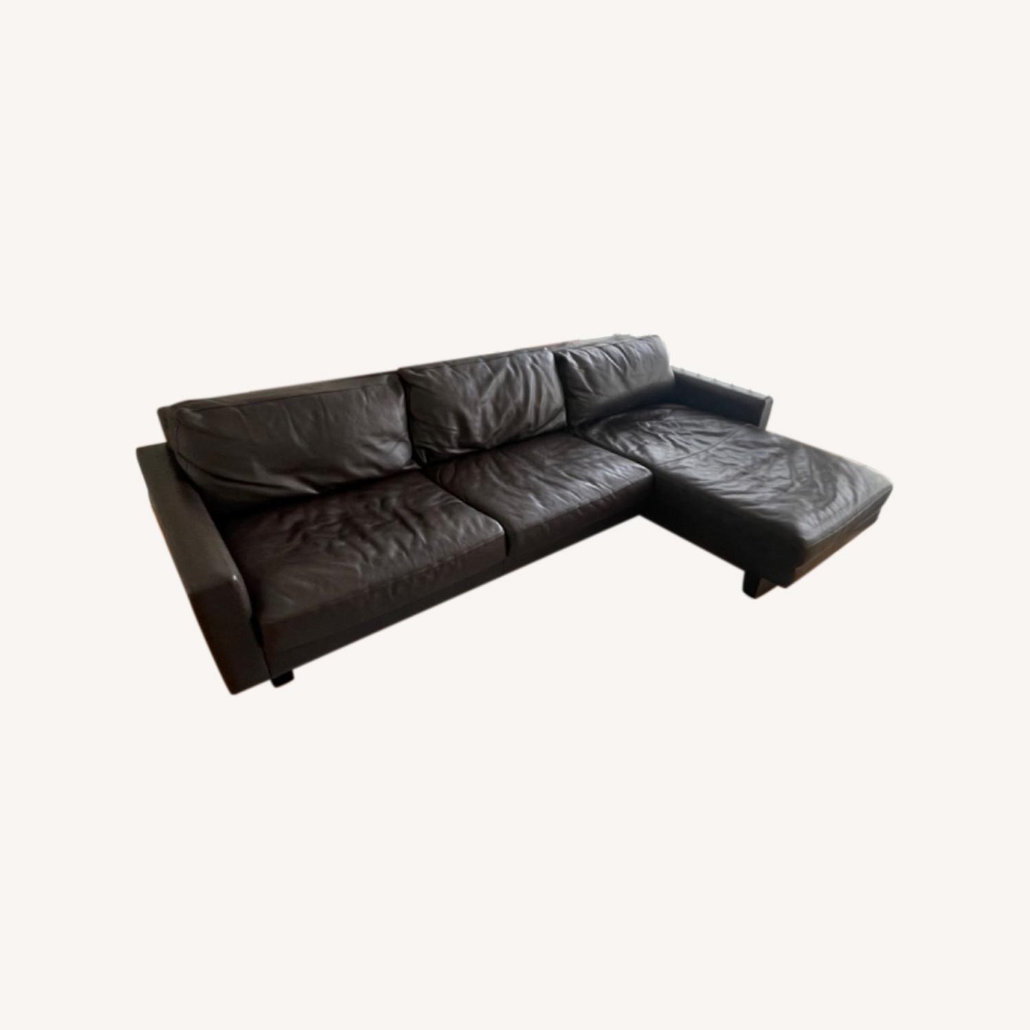 Room & Board Hess 104" Sofa Right Chaise Leather - image-0