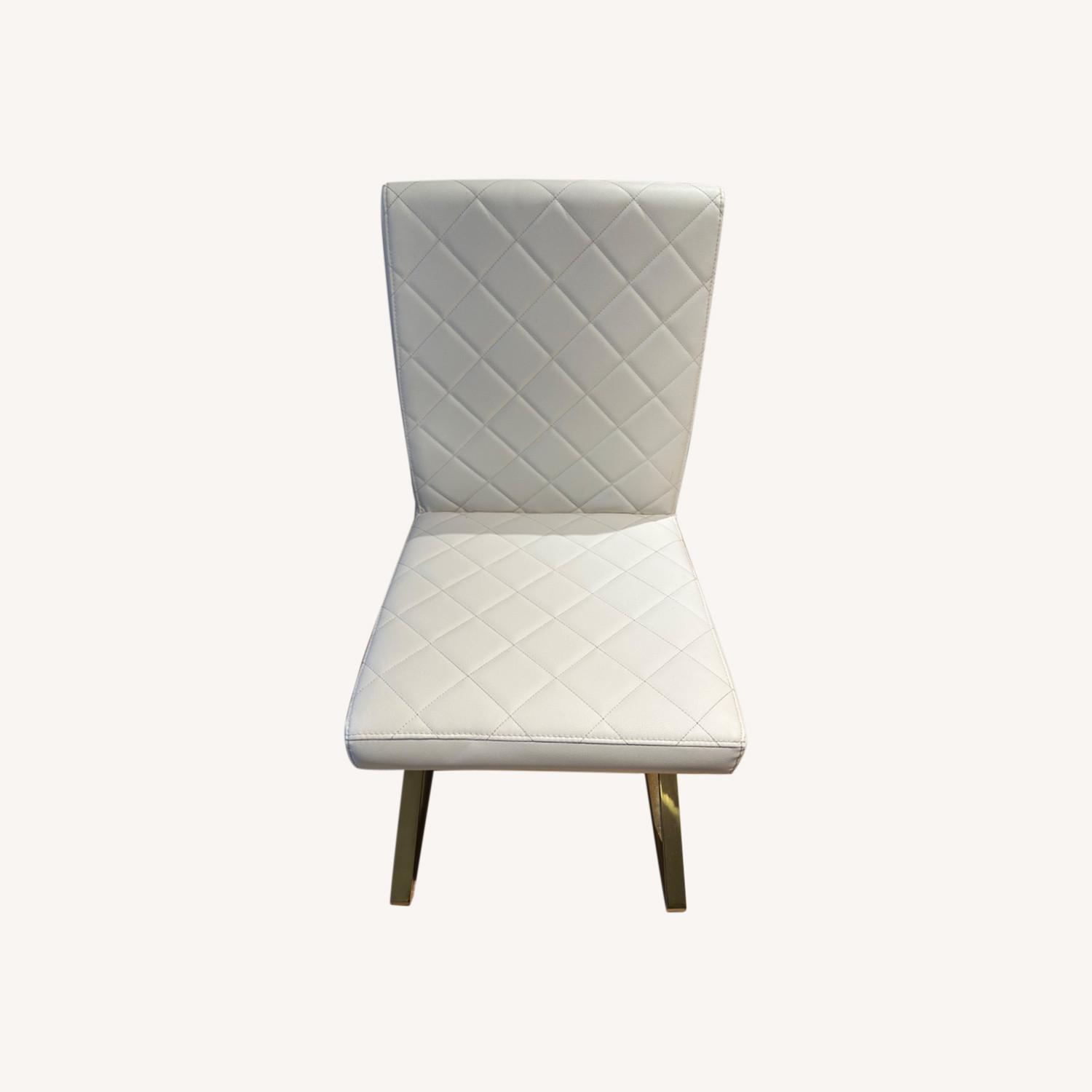Modern White Leather Dining Room Chair AptDeco