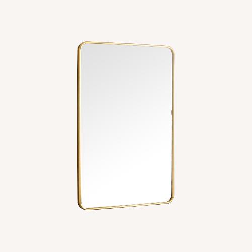 West Elm Cateye Metal Wall Mirror, Antique Brass AptDeco