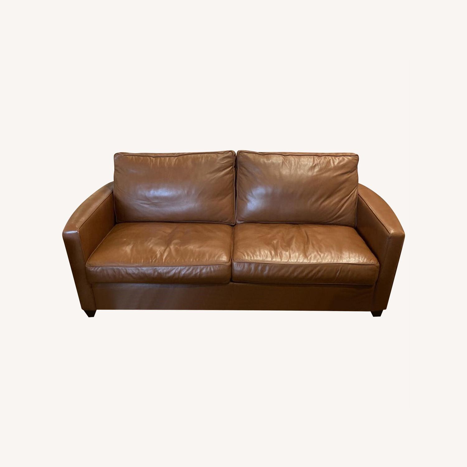 TomsPrice Leather 2Seat Sofa Caramel AptDeco
