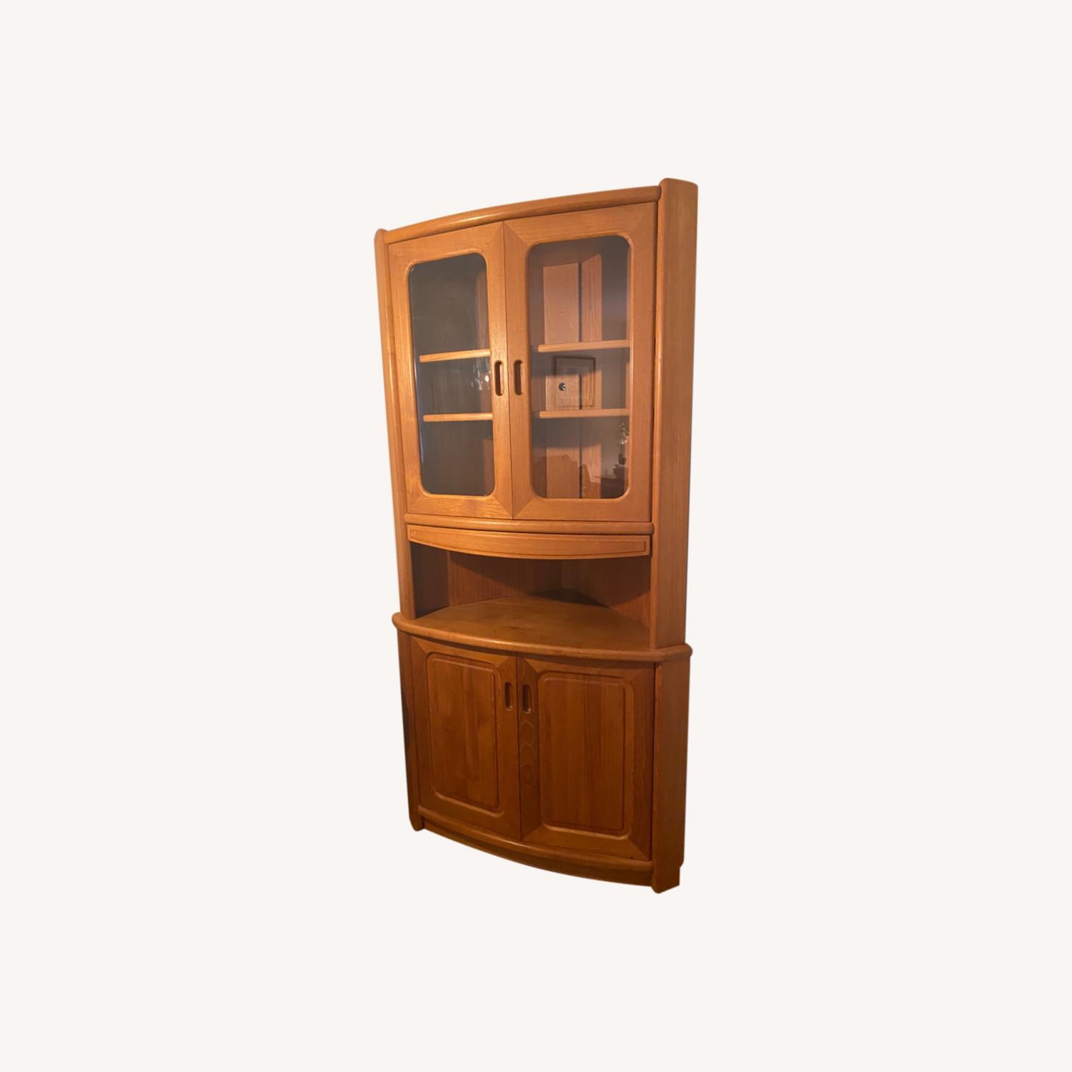 Mid Century Modern Danish Teak Corner Cabinet - image-0