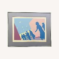 Post Modern "Silhouettes" Silk Screen Art 1980s