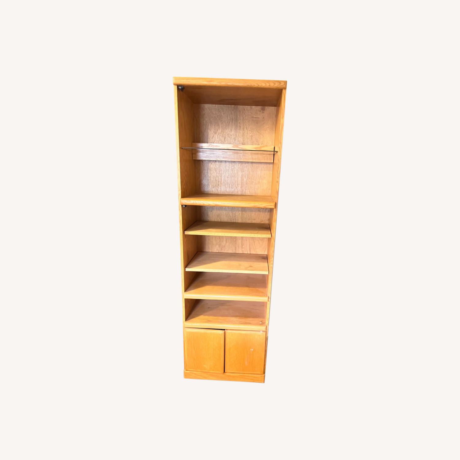 Bookshelves with Drawer and Bottom Storage - image-0